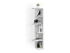Prateleira de canto branco 37x37x140.1 tera