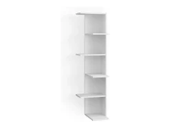 Prateleira de canto branco 37x37x140.1 tera