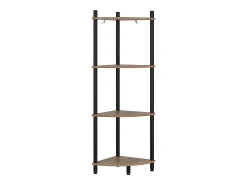 Prateleira de canto carvalho goldkraft/antracite 29x29x102.5 bivio