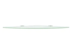 Prateleira de canto para armário com suportes cromados e vidro branco 35 x 35 cm 2702224/2
