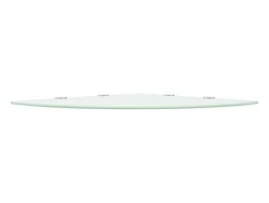 Prateleira de canto para armário com suportes cromados e vidro branco 45 x 45 cm 2702225/2