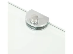 Prateleira de canto para armário com suportes cromados vidro transparente 35 x 35 cm 2702218/2