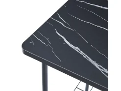 Prateleira de cozinha 150 x 60 x 42 cm com efeito mármore preto 03_0006971