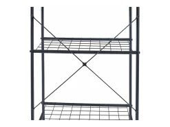 Prateleira de cozinha 150 x 60 x 42 cm com efeito mármore preto 03_0006971