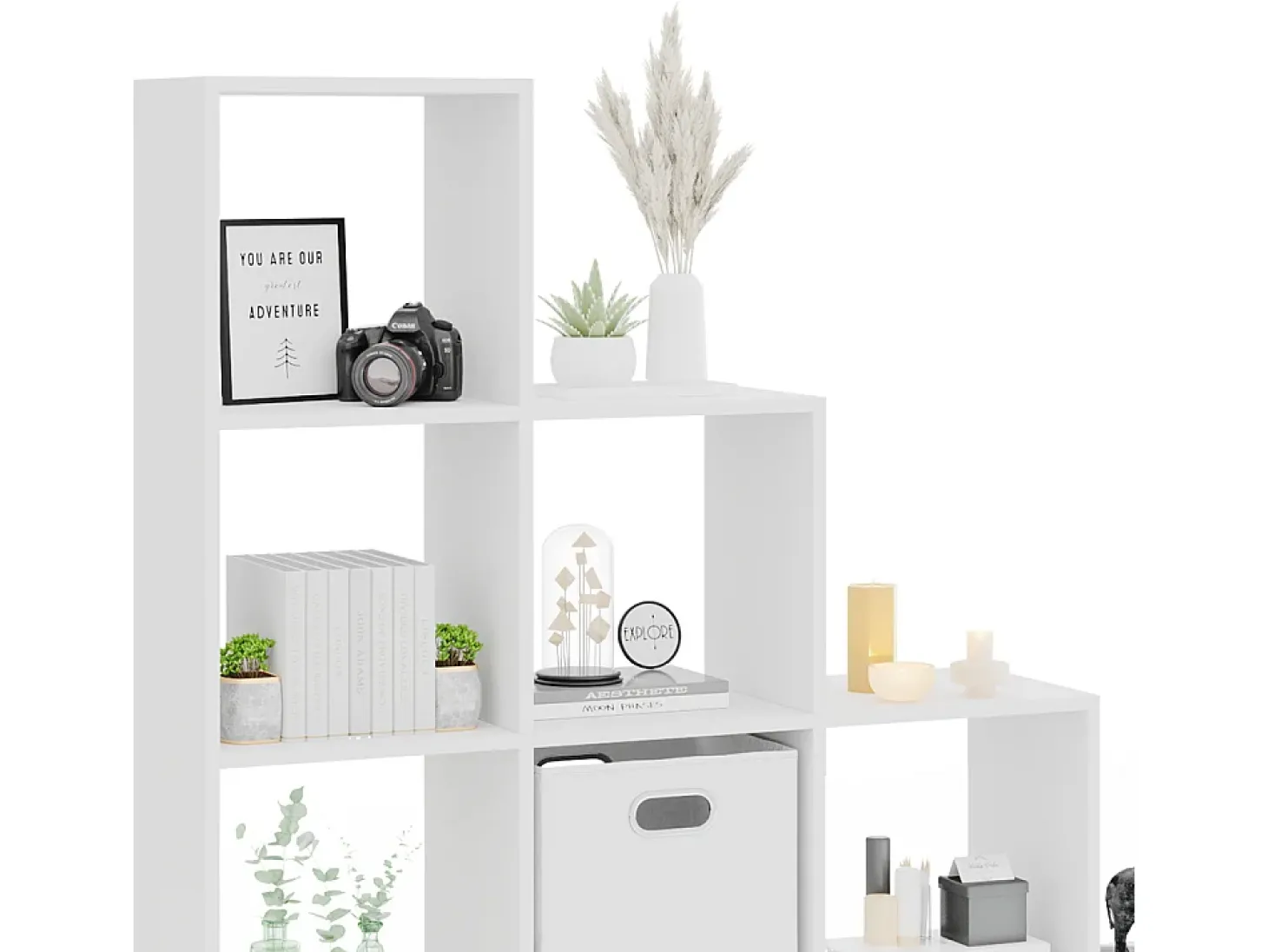 Prateleira de escada branco 142.5x29x140