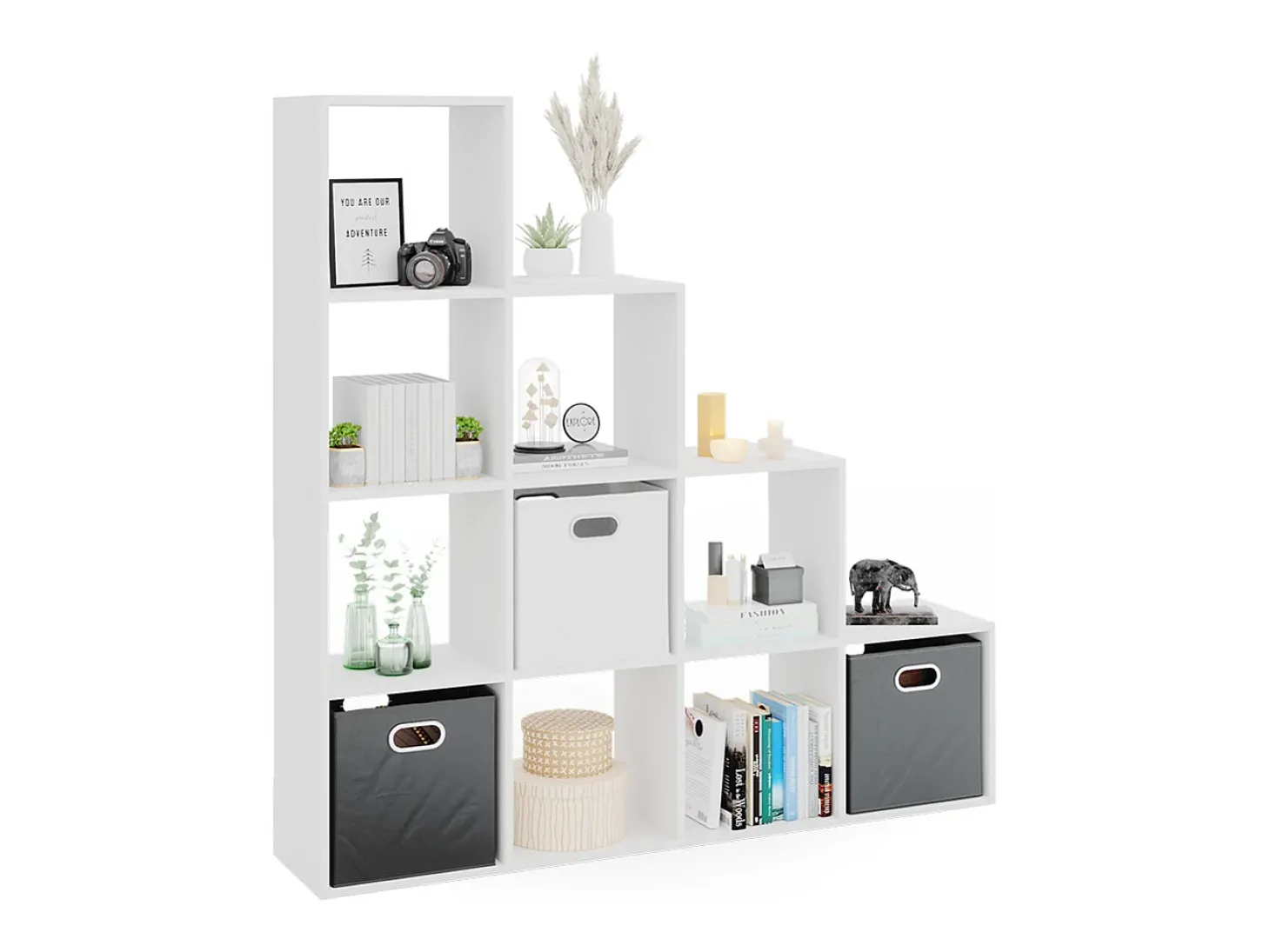 Prateleira de escada branco 142.5x29x140