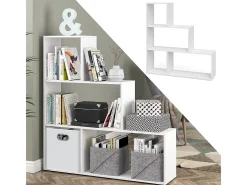 Prateleira de escada branco 116.8x29x123.2