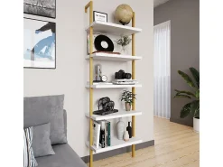 Prateleira de escada branco 60x30x183 ava