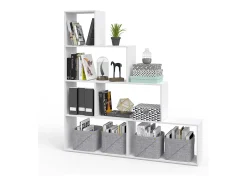 Prateleira de escada branco 163x29x155