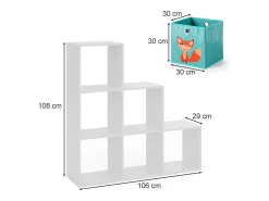 Prateleira de escada branco 107.2x29x107.8