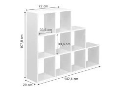 Prateleira de escada branco 142.4x29x107.8