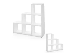 Prateleira de escada branco 107.2x29x107.8