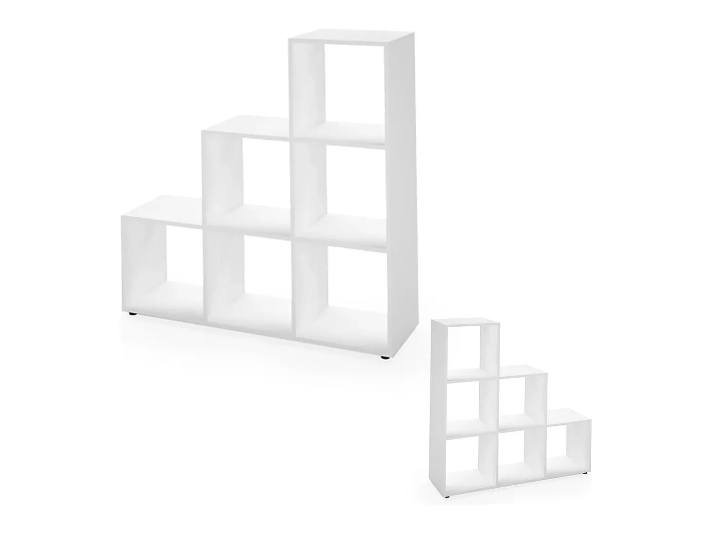 Prateleira de escada branco 107.2x29x107.8