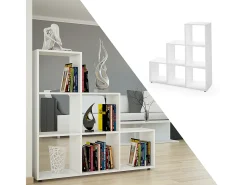 Prateleira de escada branco 107.2x29x107.8
