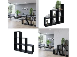 Prateleira de escada preto 107.2x29x107.8