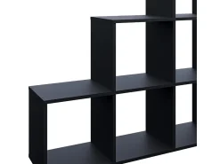 Prateleira de escada preto 107.2x29x107.8