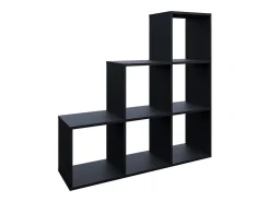 Prateleira de escada preto 107.2x29x107.8