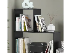 Prateleira de escada preto 116.8x29x123.2