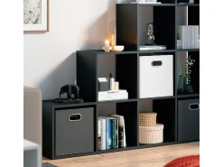 Prateleira de escada preto 142.5x29x140