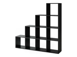 Prateleira de escada preto 142.5x29x140