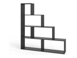 Prateleira de escada preto 163x29x155