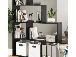 Prateleira de escada preto 163x29x155