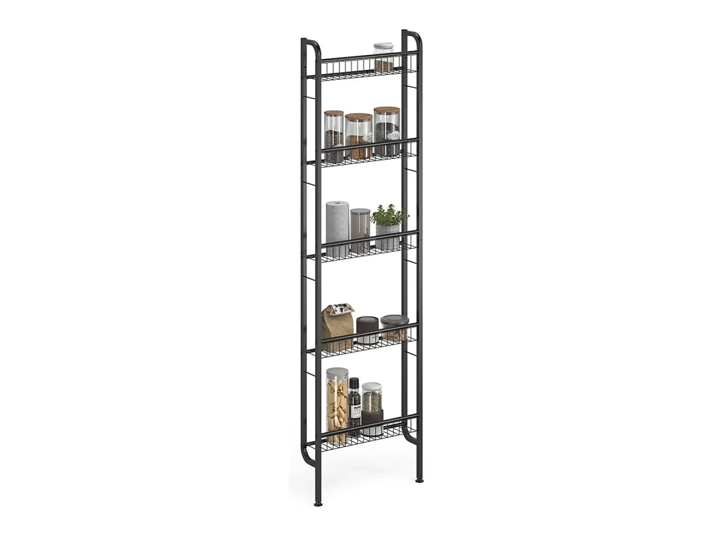 Prateleira de escada preto 44.5x11x160 klivo