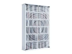 Prateleira de mídia de CD / DVD Tilano Branco A. 92 x L. 60 x P. 18 cm