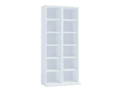 Prateleira de mídia de CD / DVD Milano Branco A. 92 x L. 42 x P. 20 cm