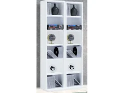 Prateleira de mídia de CD / DVD Milano Branco A. 92 x L. 42 x P. 20 cm