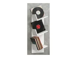 Prateleira de mídia de CD / DVD Lona Branco A. 106 x L. 33 x P. 26 cm