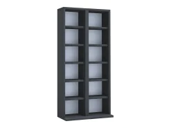 Prateleira de mídia de CD / DVD Milano Preto A. 92 x L. 42 x P. 20 cm