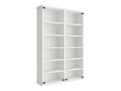 Prateleira de mídia de CD / DVD Lona Branco A. 92 x L. 60 x P. 18 cm