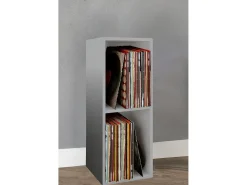 Prateleira de mídia de CD / DVD Platto Cinza A. 72 x L. 34 x P. 30 cm