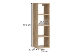 Prateleira de parede antracite 30x30x100 wido