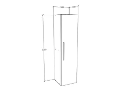 Prateleira de parede Arila Branco A. 115 x L. 30 x P. 30 cm