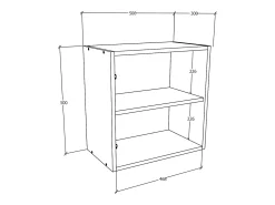 Prateleira de parede Arila Antracite A. 50 x L. 50 x P. 30 cm