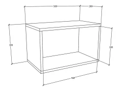 Prateleira de parede Arila Branco A. 30 x L. 50 x P. 28 cm