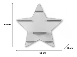 Prateleira de parede BOARTI Regal Cinza A. 55 x L. 52 x P. 19 cm