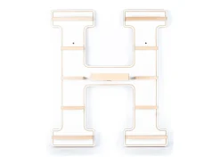 Prateleira de parede BOARTI Buchstabe Branco A. 54 x L. 46 x P. 19 cm