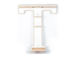 Prateleira de parede BOARTI Buchstabe Branco A. 54 x L. 45 x P. 19 cm