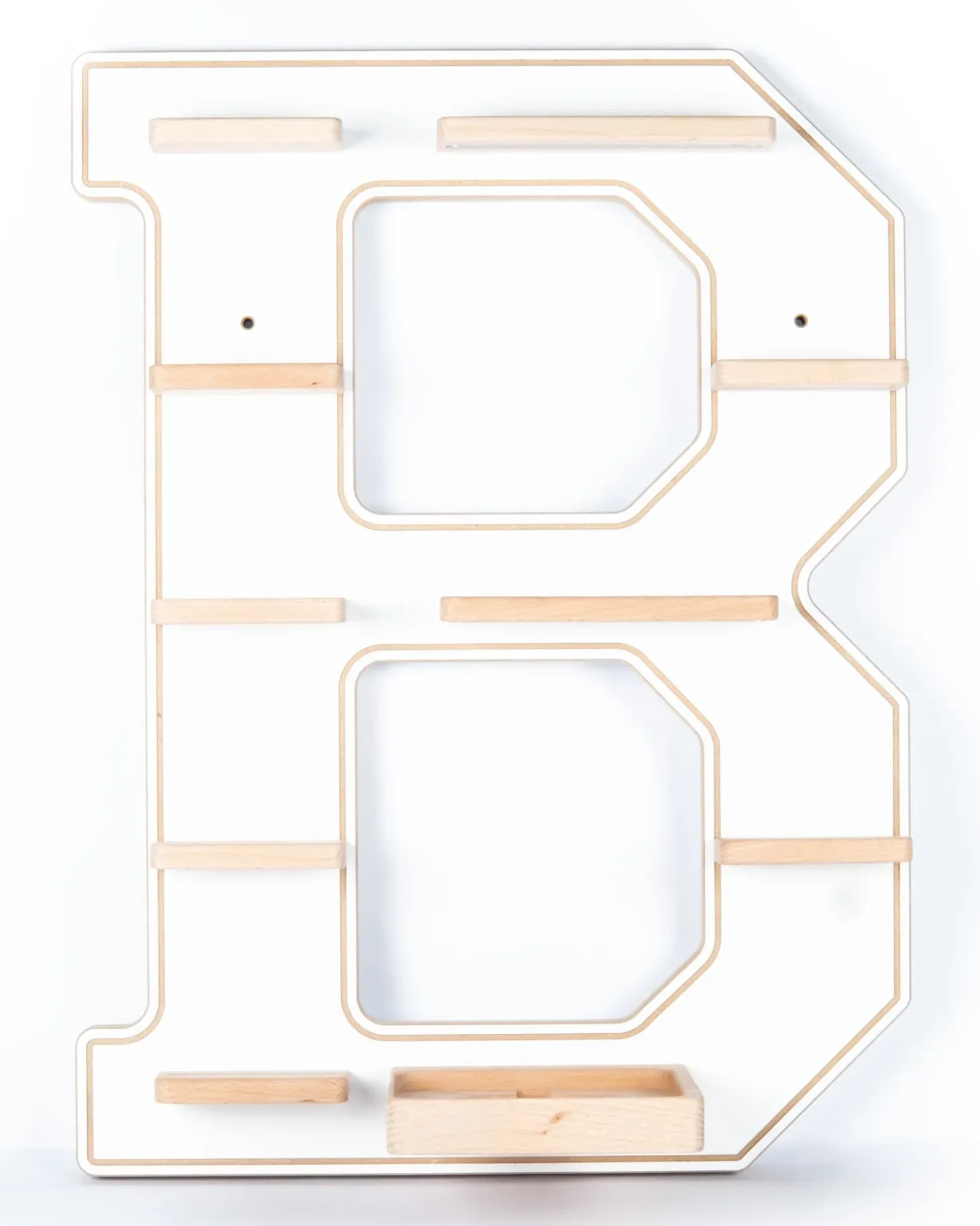 Prateleira de parede BOARTI Buchstabe Branco A. 54 x L. 41 x P. 19 cm