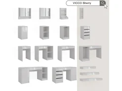 Prateleira de parede branco alto brilho 120x40.1x12 sherry