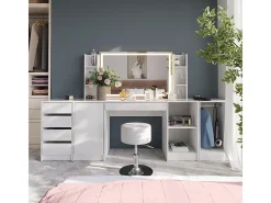 Prateleira de parede branco alto brilho 120x40.1x12 sherry