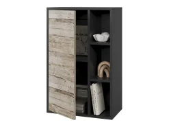 Prateleira de parede carvalho preto/areia 50.1x28.3x78.4 berno