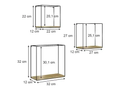 Prateleira de parede carvalho goldkraft 32x12x32 hilde