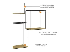 Prateleira de parede carvalho goldkraft 32x12x32 hilde