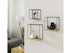 Prateleira de parede carvalho goldkraft 32x12x32 hilde