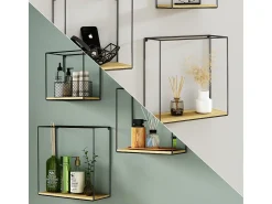 Prateleira de parede carvalho goldkraft 32x12x32 hilde