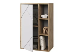Prateleira de parede carvalho goldkraft/branco 50.1x28.3x78.4 berno